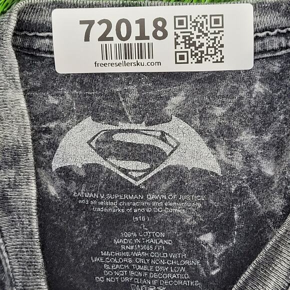 Superman Batman Shirt Large 22x27 Mineral-Wash - Picture 8 of 12
